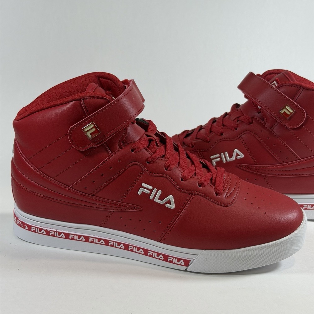 Fila Size-8 Mens  Vulc Red Synthetic Lifestyle Sneakers Shoes